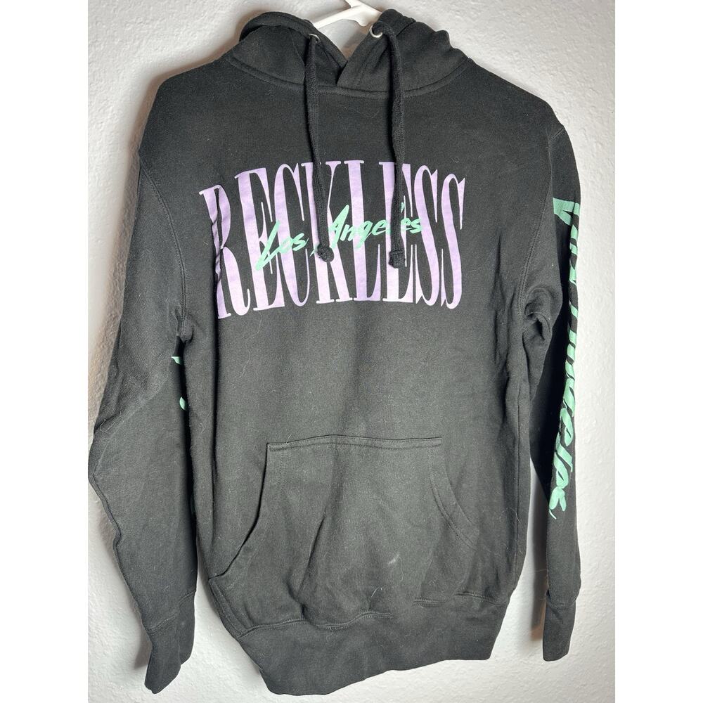 Young and Reckless LOS ANGELES Black Pullover Hoodie Size Small